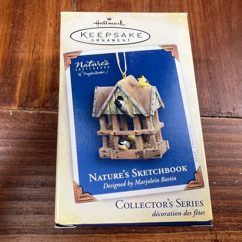 2005 Hallmark Keepsake Nature's Sketchbook Marjolein Bastin Birdhouse Ornament
